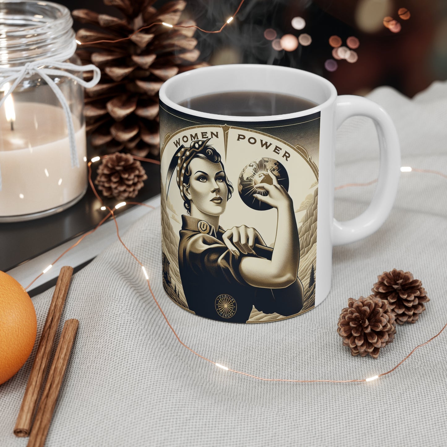 Retro Women Power Coffee Mug - 11oz