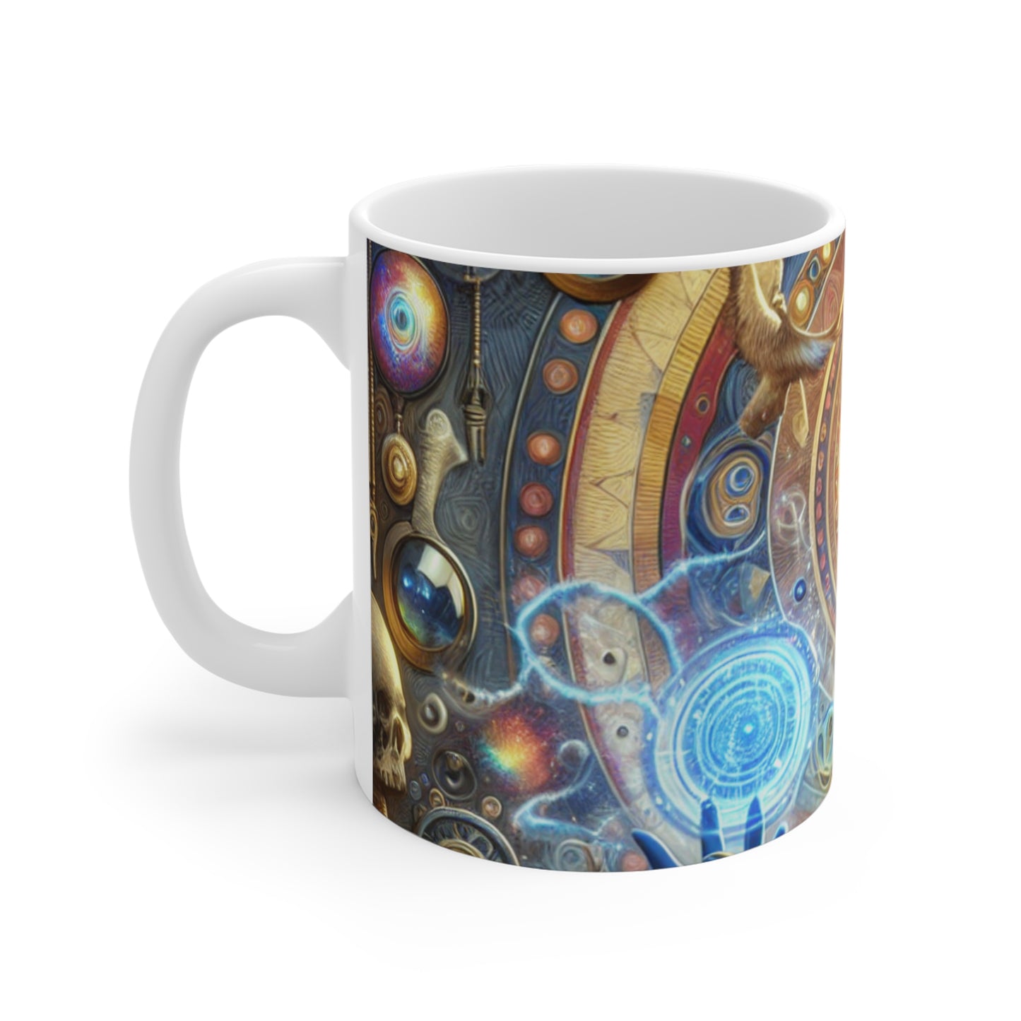 Magic African Folklore Mug 11oz - New Beginning Coffee Cup, Gift for Coffee Lovers, Ethnic Design Drinkware, Tribal Art Tea Mug, Afrocentric