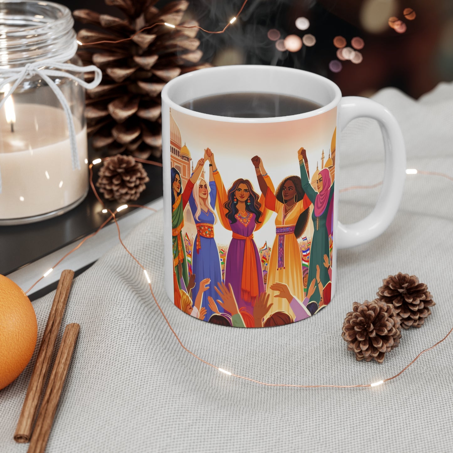 Woman Power Collective Effort Unity Coffee, Feminist Mug, Empowerment Cup, Strong Women Gift, Inspirational Coffee Mug, Activist