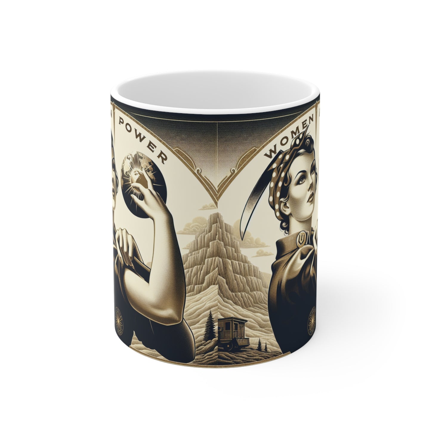 Retro Women Power Coffee Mug - 11oz
