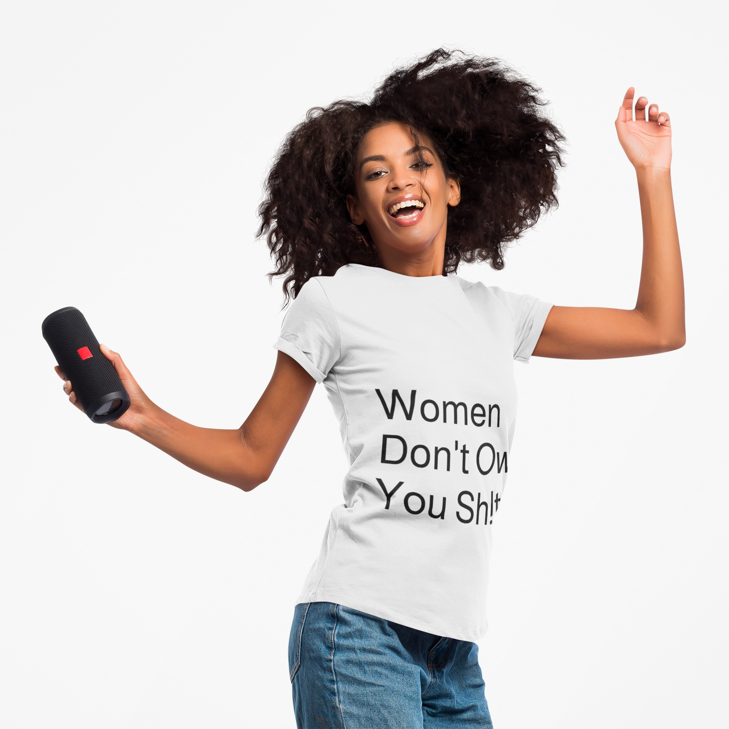 Woman Don't Owe You Sh!t Unisex Jersey Short Sleeve V-Neck Tee