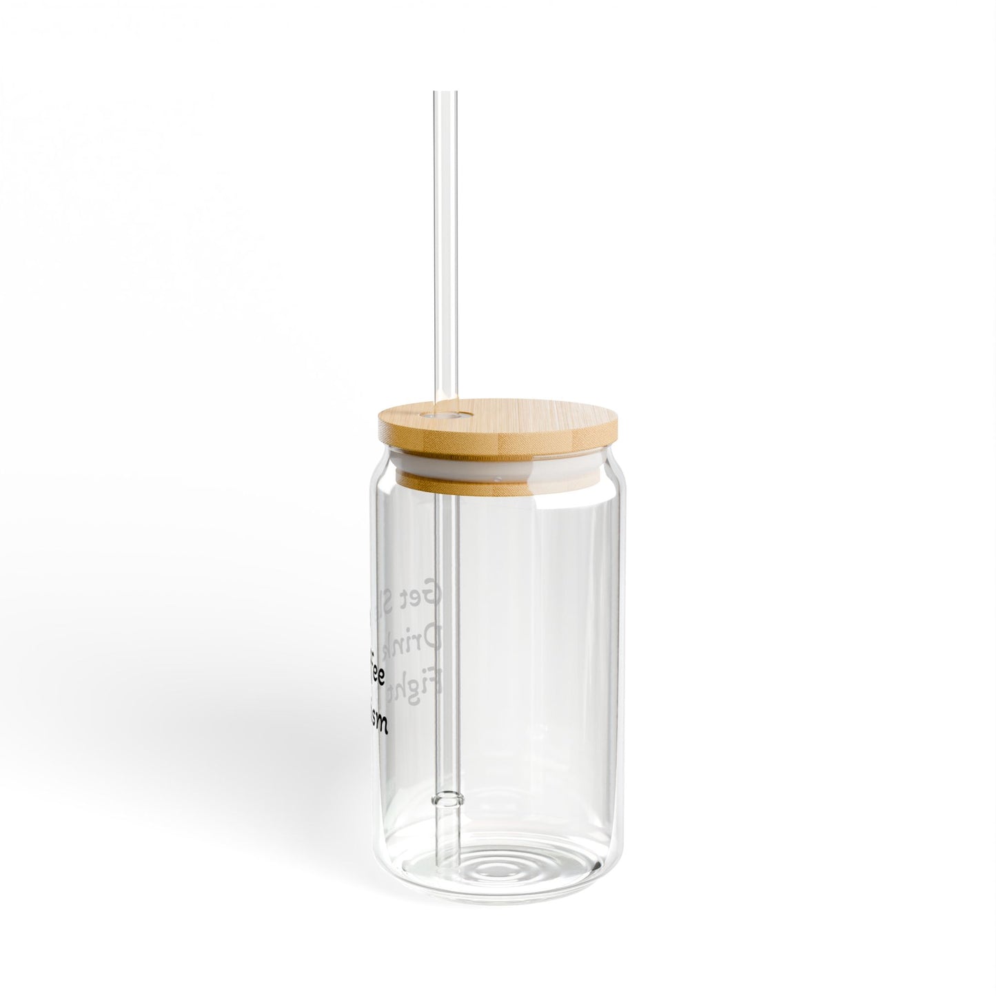Get Sleep, Drink Coffee, Fight Racism Sipper Glass – 16oz with Straw