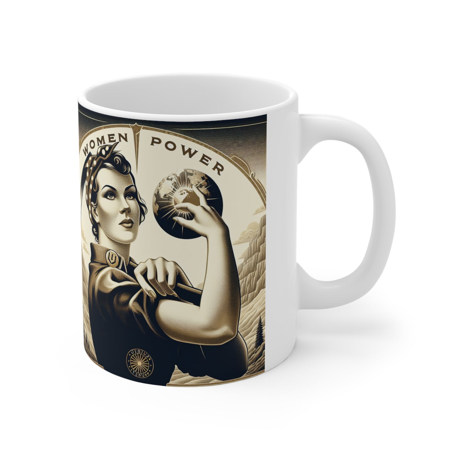 Retro Women Power Coffee Mug - 11oz
