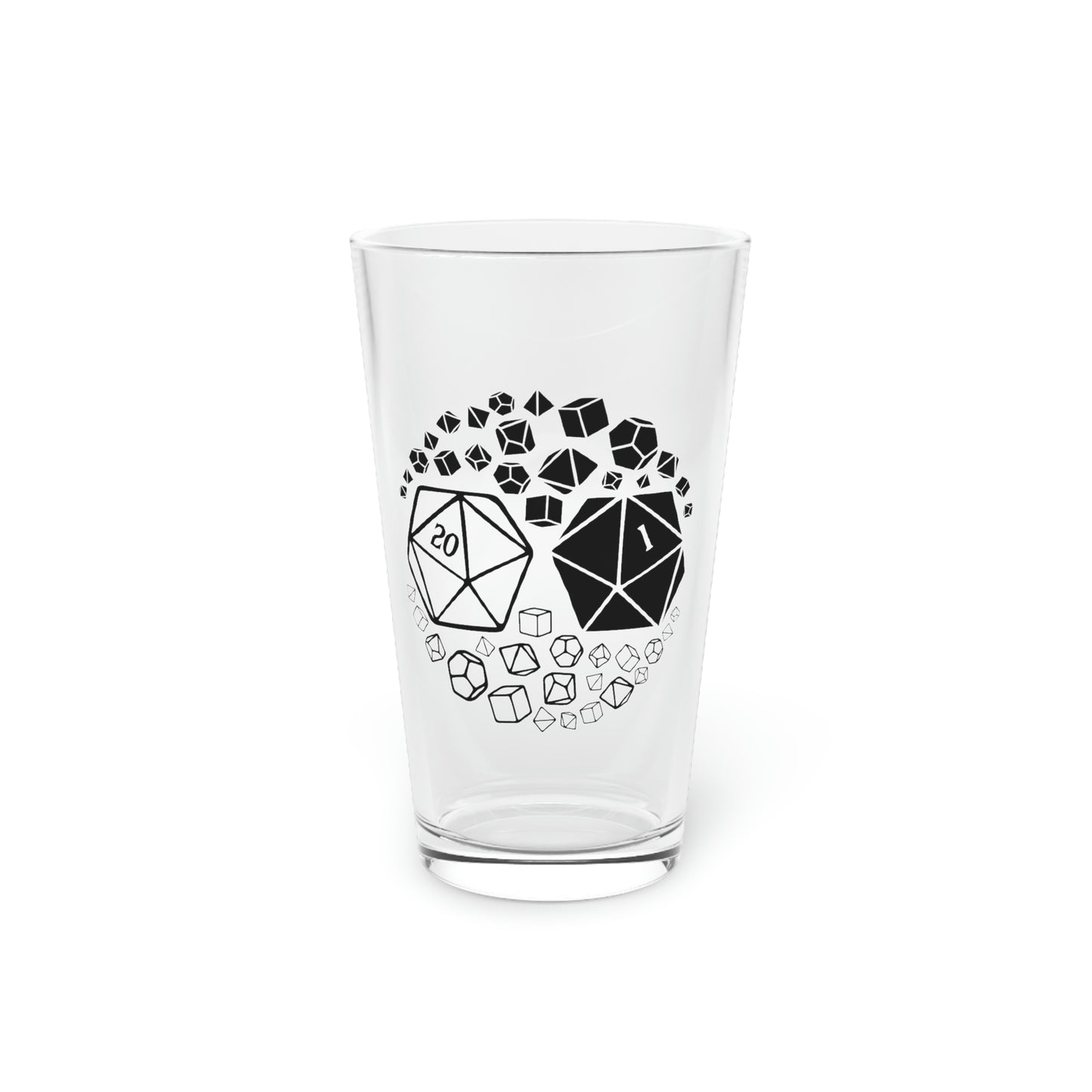 D&D Ying Yang Pint Glass, 16oz