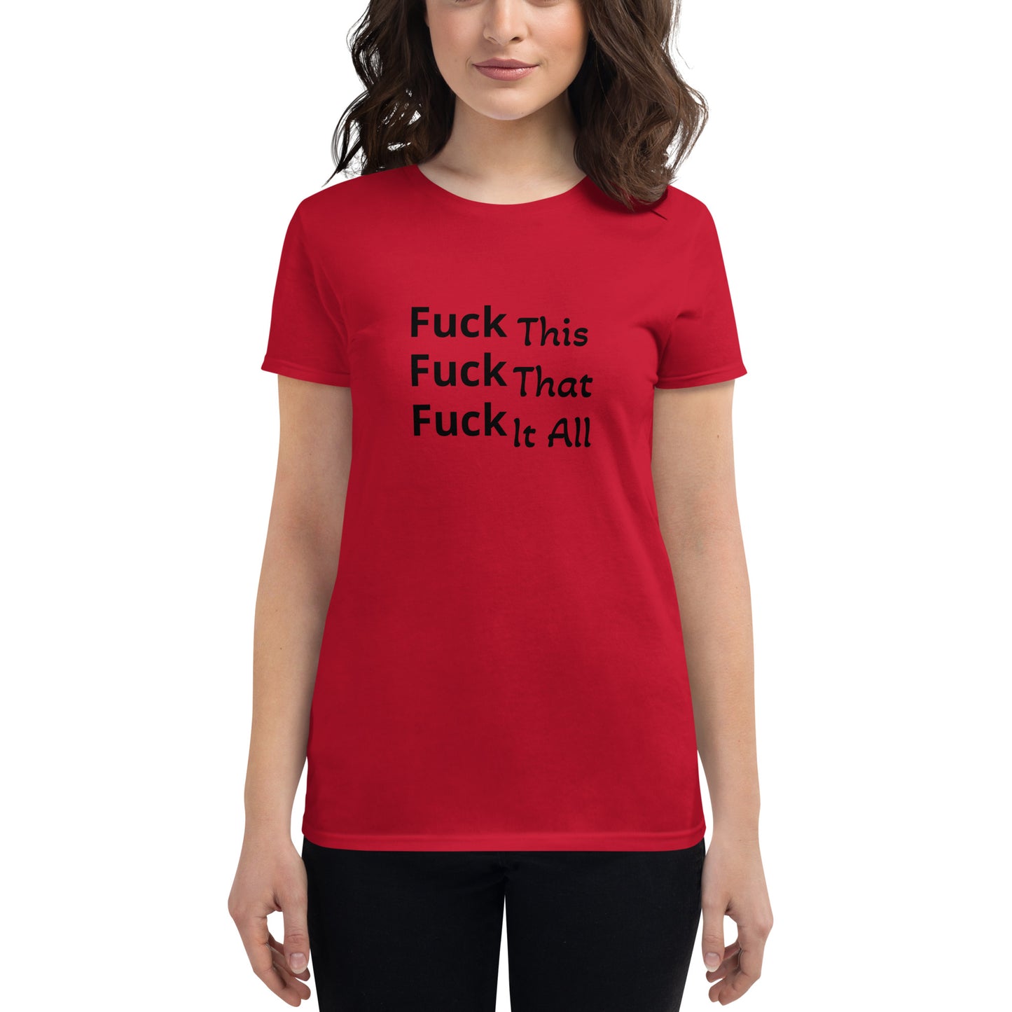 Women's short sleeve t-shirt, F This